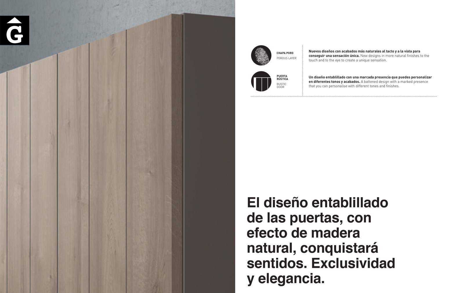 Detall armari efecte fusta natural JJP NoLimits by Mobles GIFREU Girona Armaris a mida modern minim elegant atemporal