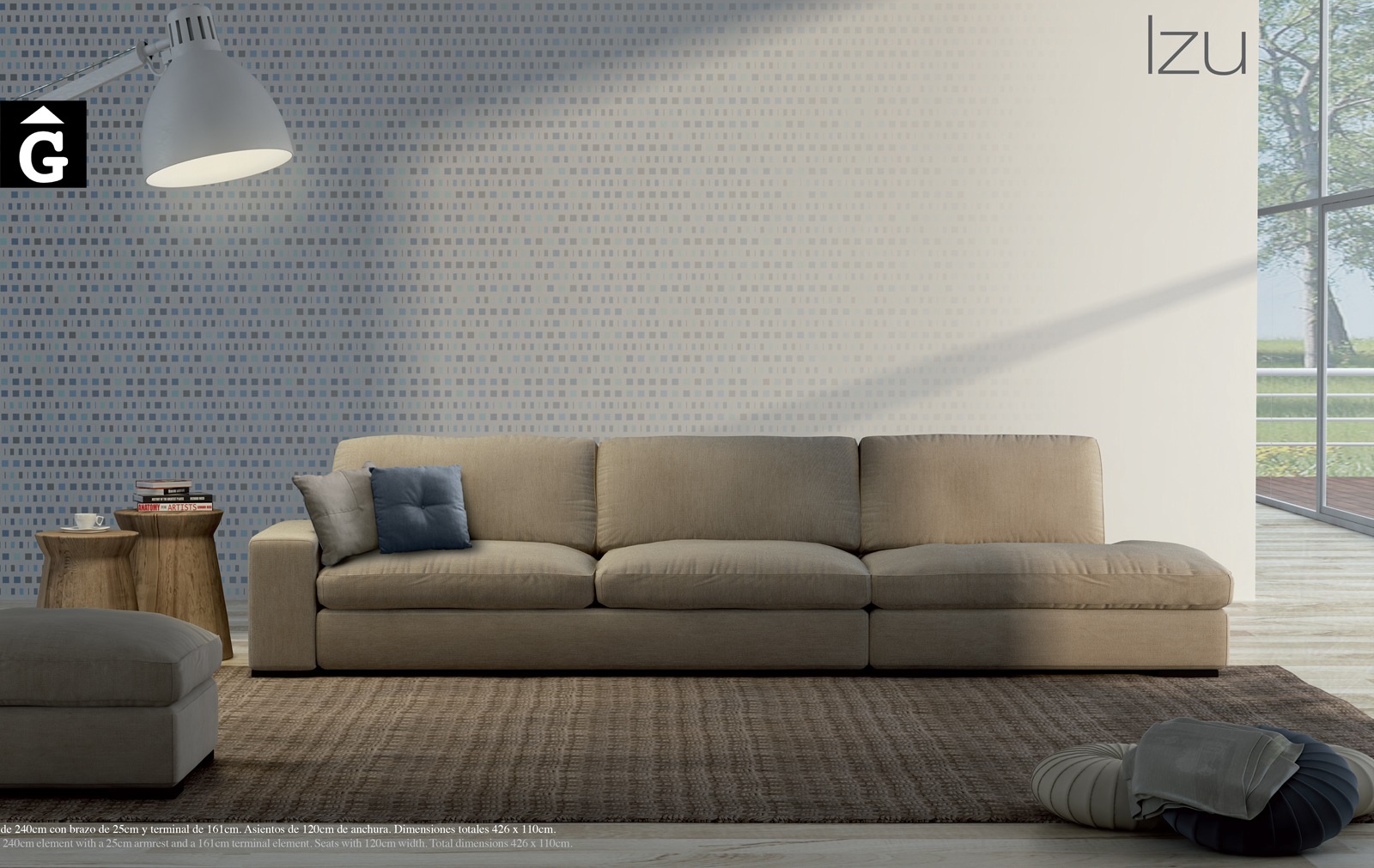 Izu Moradillo by mobles Gifreu tapisseria de qualitat sofas relax llits puff pouf chaixelongues butaques sillons