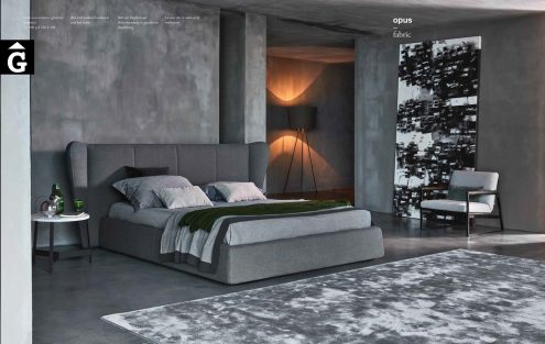 Opus llit entapissat oreller imatge general - Ditre Italia llits entapissats disseny i qualitat alta by mobles Gifreu