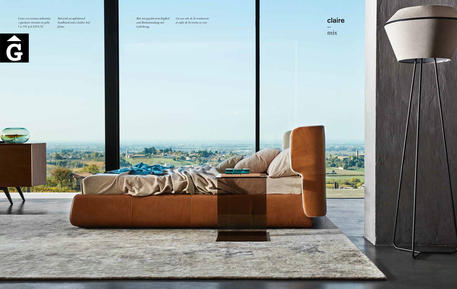 Claire llit entapissat general – Ditre Italia llits entapissats disseny i qualitat alta by mobles Gifreu