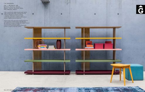 Moble llibreria massissa roure Zero16 Colors vius by Devina Nais i mobles Gifreu