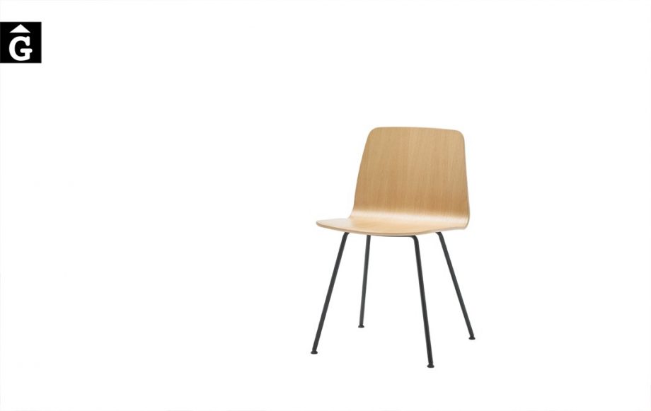 Cadira fusta i pota metàlica Varya | Inclass cadires tamborets i taules | mobles Gifreu