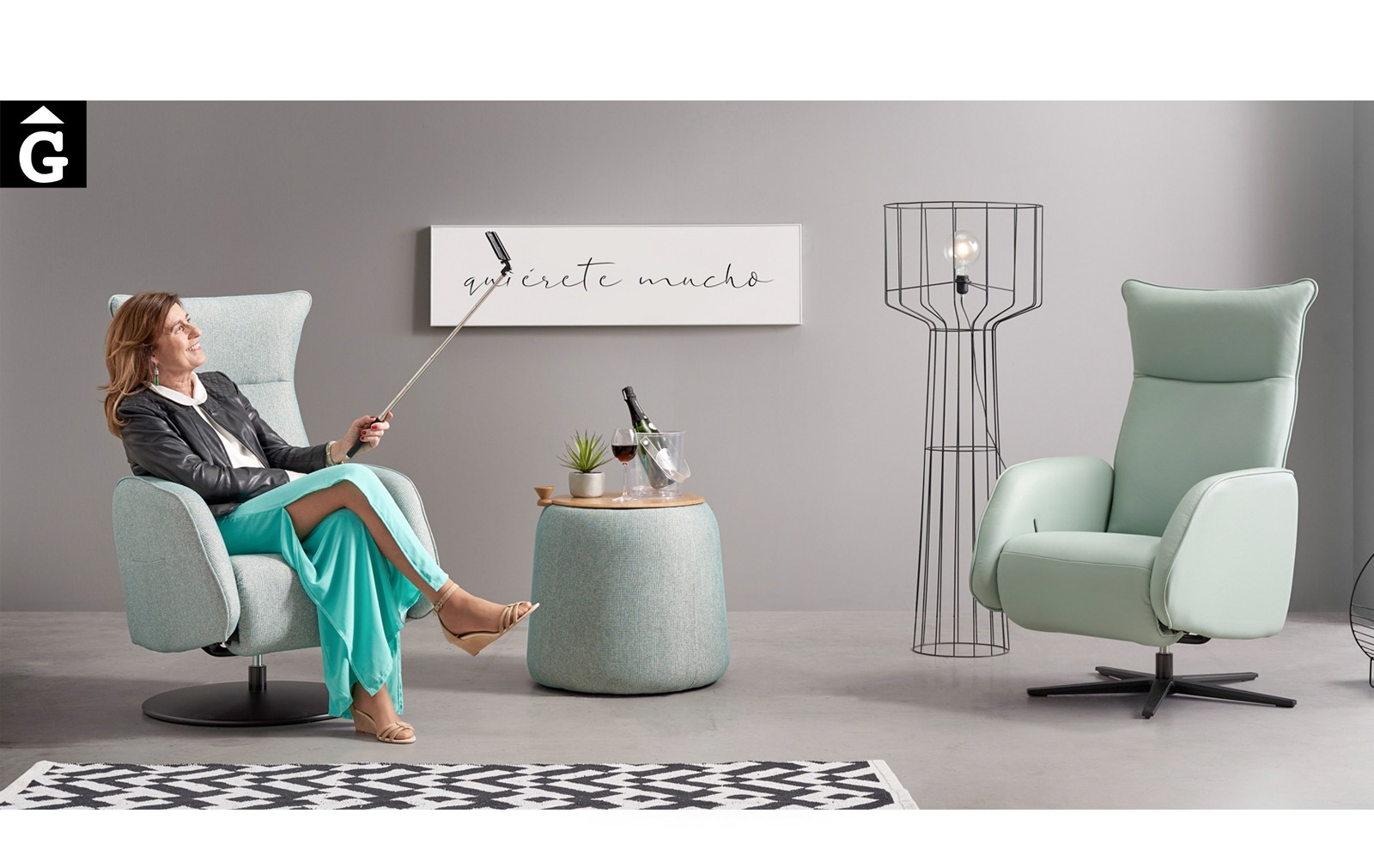 Butaca relax giratoria bora | Reyes Ordoñez Sofas disseny i qualitat alta by mobles Gifreu