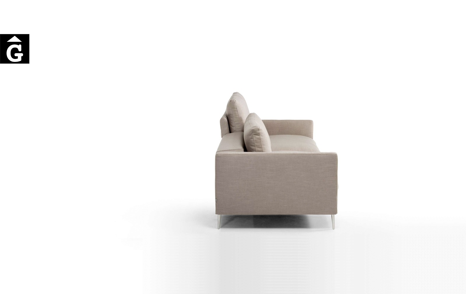 Sofà Ami perfil Moradillo by mobles Gifreu tapisseria de qualitat sofas relax llits puff pouf chaixelongues butaques sillons