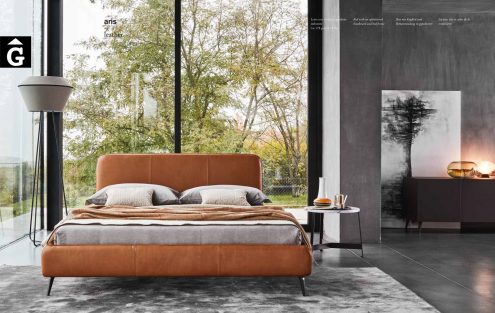 Llit entapissat pell Aris | Ditre Italia llits entapissats disseny i qualitat alta by mobles Gifreu