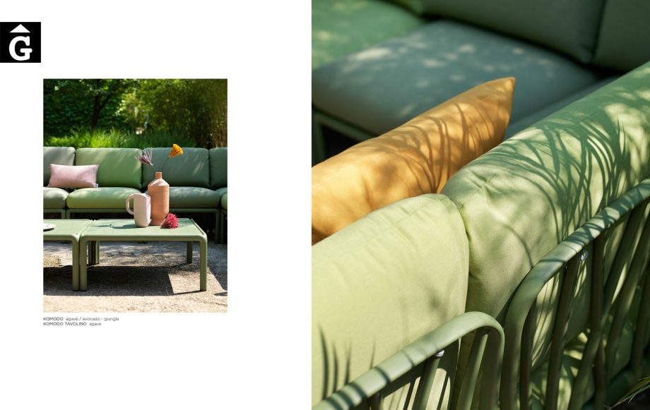 Sofà raconer exterior Komodo | Verd Giungla | Nardi | mobiliari d'exterior amb disseny italià | detall