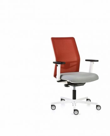 Cadira despatx Equis Blanca | Vista perfil | Cadira operativa Dile | mobiliari d'oficina molt interessant | mobles Gifreu | botiga | Contract | Mobles nous oficina