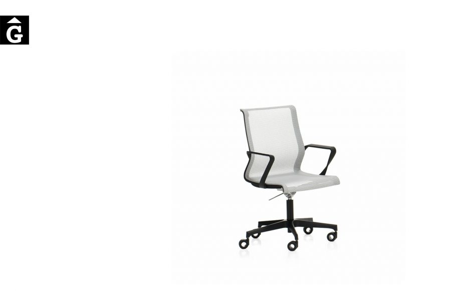 Cadira despatx baixa amb malla X-Light de Dile | vista general | mobiliari d'oficina molt interessant | Dileoffice | mobles Gifreu | botiga | Contract | Mobles nous oficina