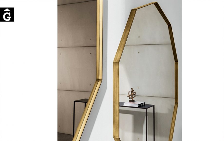 Marc mirall Visual decagonal i gran | detall perfil brunito | Sovet | mobles Gifreu-Recovered