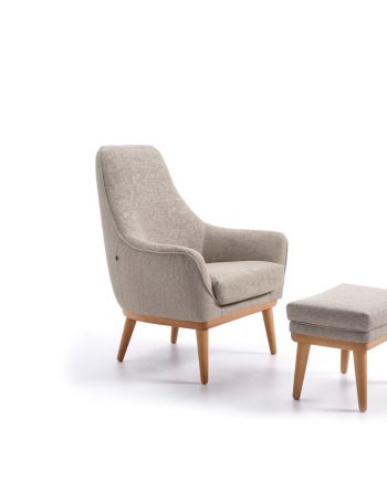 Butaca amb pouff Moli Lisa Alta | Reyes Ordoñez Sofas disseny i qualitat alta distribuïdor oficial mobles Gifreu