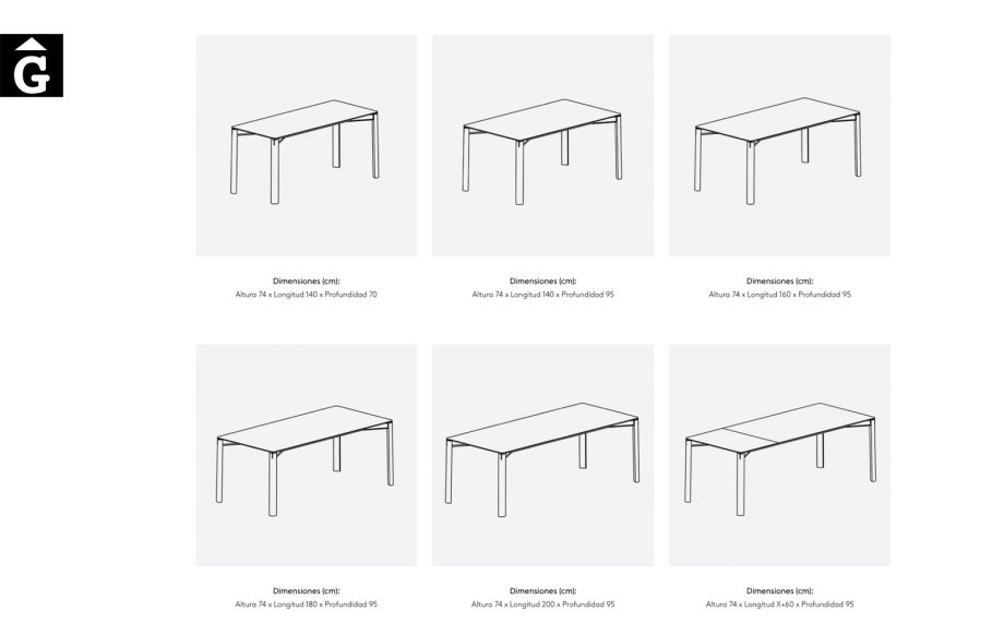 Taula Laga mides en fixa i extensible | Treku | mobles contemporanis amb tradició | mobles Gifreu
