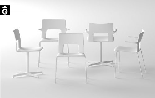 Cadira Kobe blanca | Recull de les diferents possibilitats de pota | L'art del Made in Italy plasmat a la materia | Taules | Cadires | Butaques |mobles minimalistes | Desalto | Distribuidor oficial | mobles Gifreu