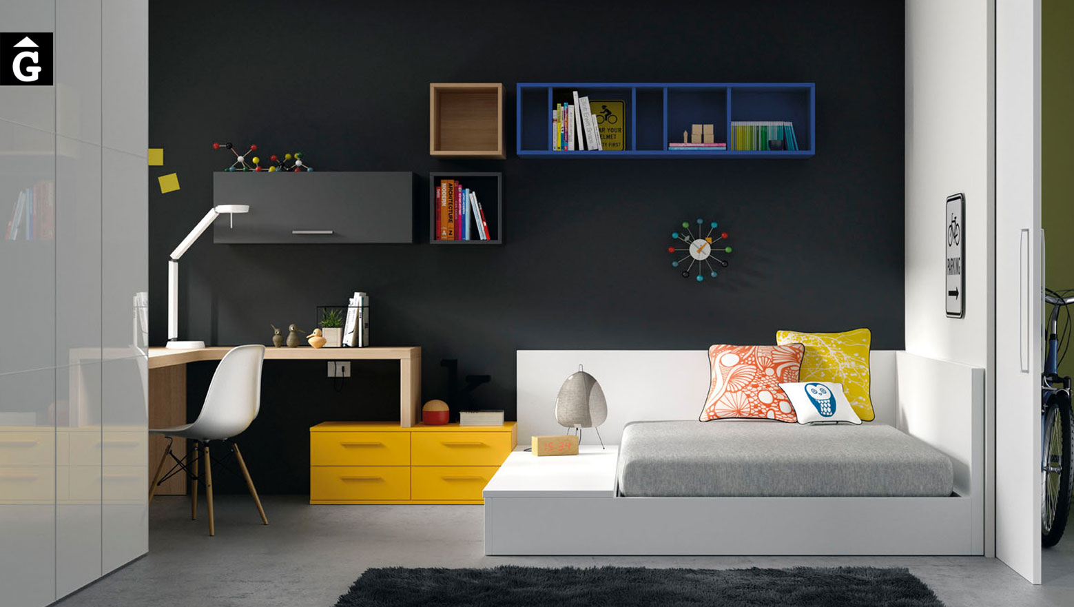 38-mobles-Gifreu-&-muebles-JJP-habitació-juvenil-llit-tatami-modern-atractiu-atrevit