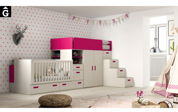 Llitera baranes. Llit convertible nadó QB Tegar by Mobles GIFREU Girona modern minim elegant atemporal