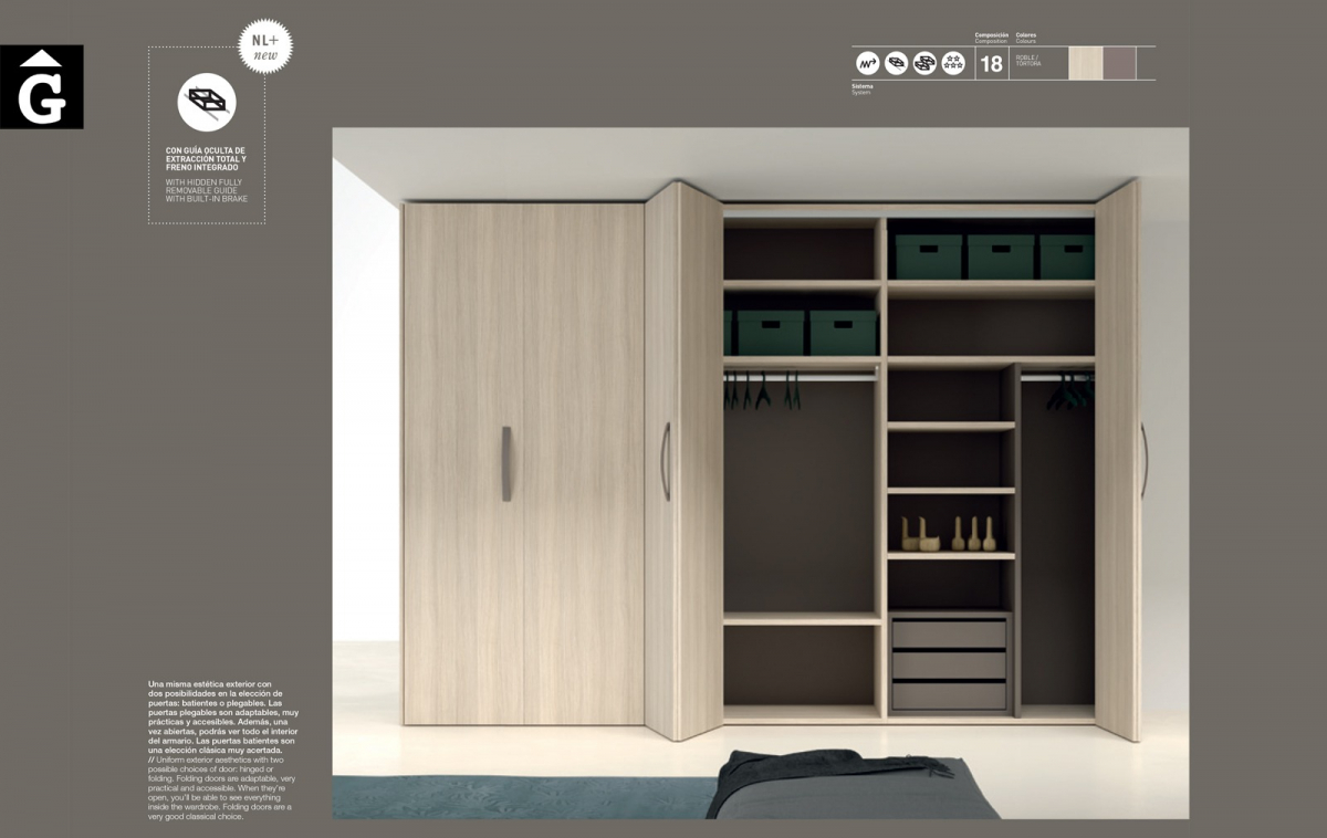 Armari portes plegables JJP NoLimits by Mobles GIFREU Girona Armaris a mida modern minim elegant atemporal