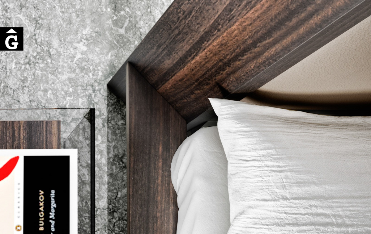 Detall llit Morgan-bedrooms-de-emede-mobles-by-mobles-gifreu-girona-espai-emede-epacio-emede-muebles-md-moble-habitatge-disseny-modern-qualitat-laca-xapa-natural