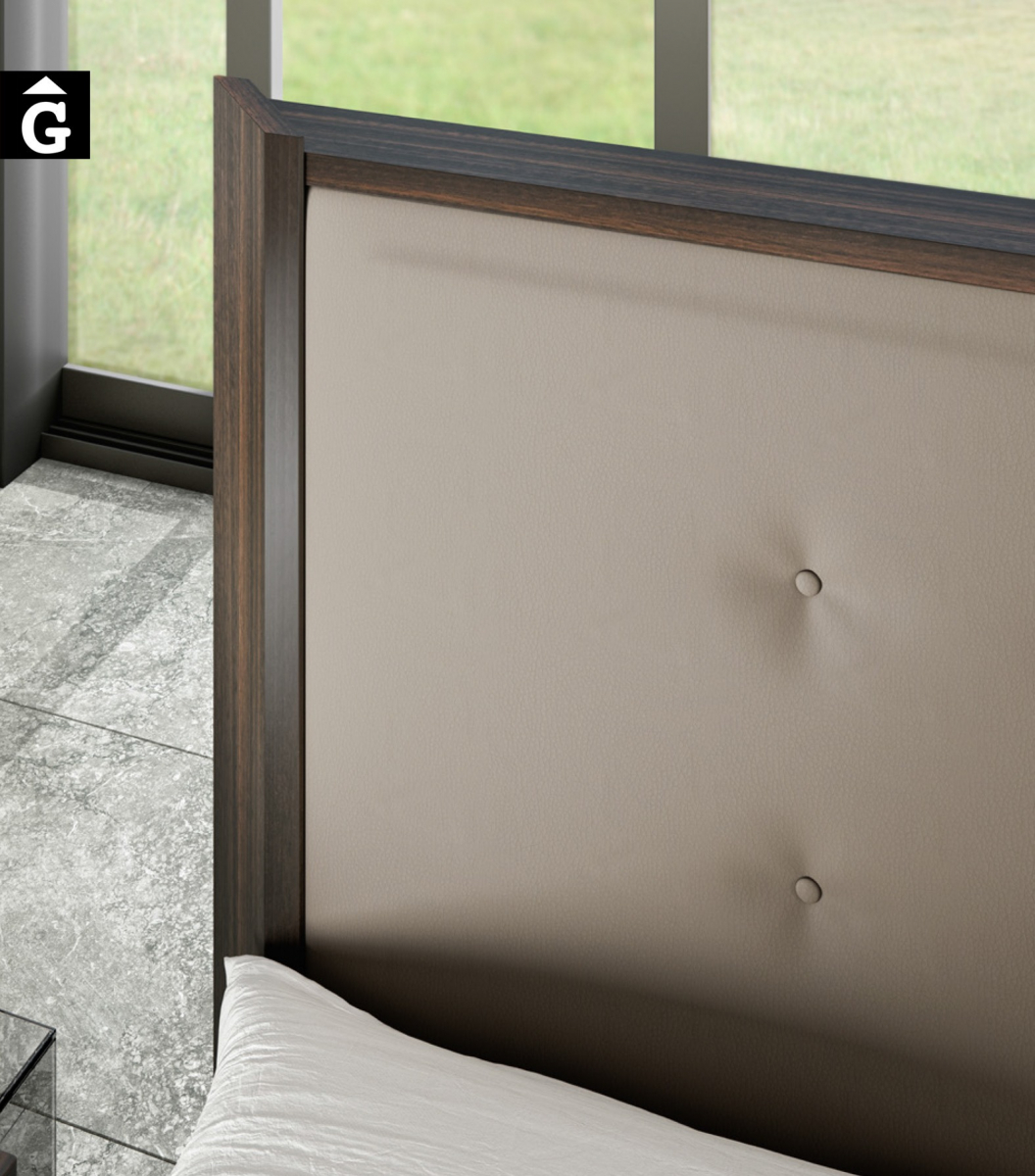 Detall llit Morgan-bedrooms-de-emede-mobles-by-mobles-gifreu-girona-espai-emede-epacio-emede-muebles-md-moble-habitatge-disseny-modern-qualitat-laca-xapa-natural