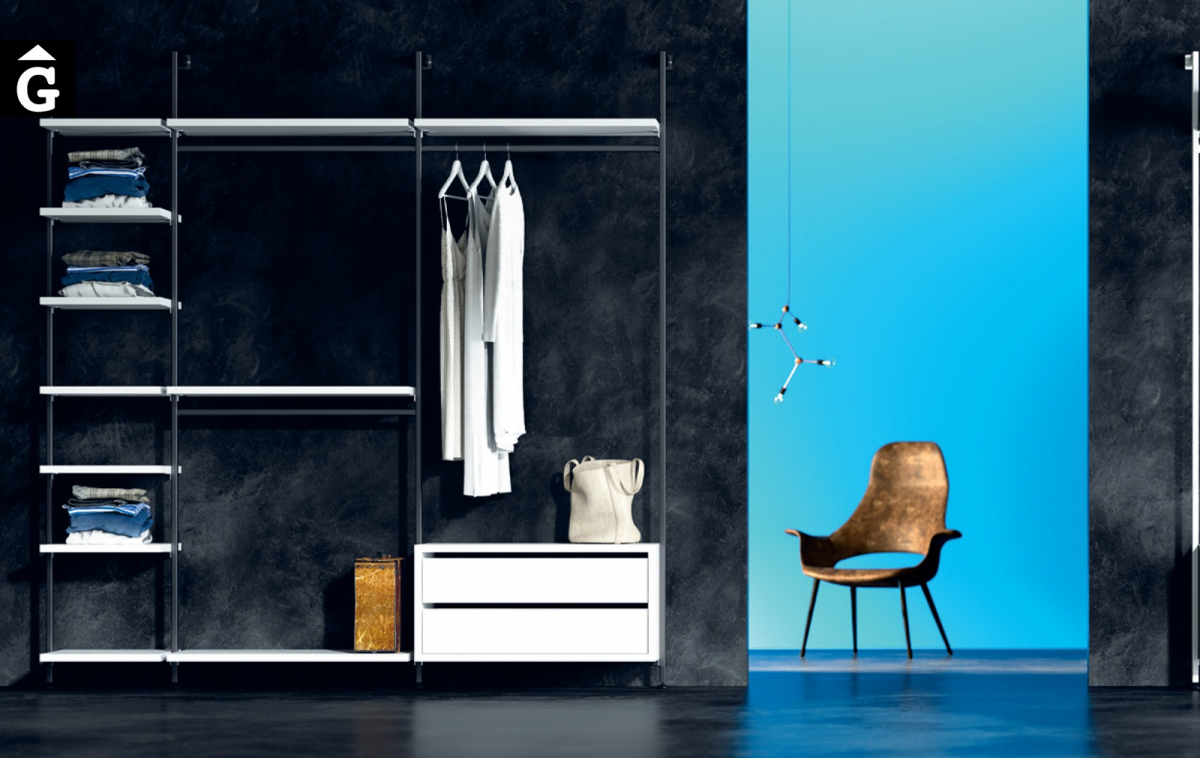 Vestidor suports metall Vulcano JJP NoLimits by Mobles GIFREU Girona Armaris a mida modern minim elegant atemporal
