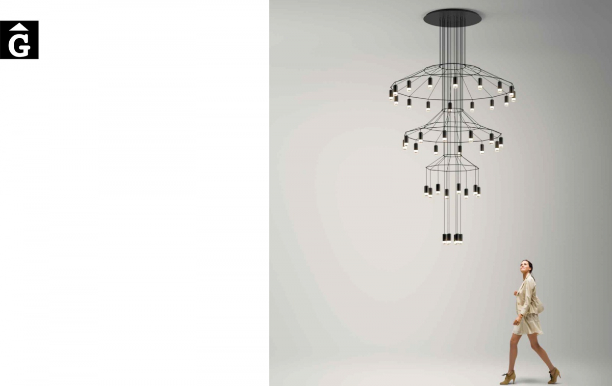 35 Wireflow Chandelier Vibia by mobles Gifreu