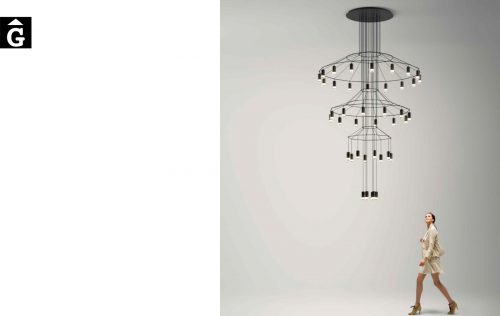 35 Wireflow Chandelier Vibia by mobles Gifreu