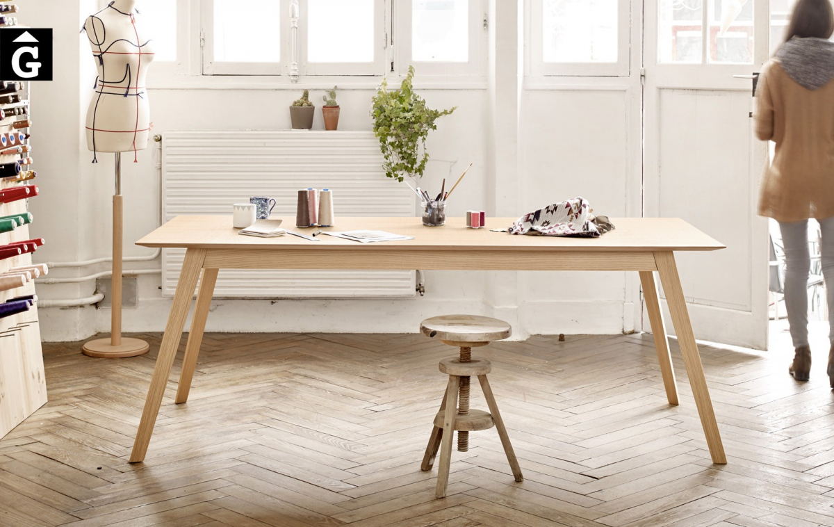 Aise taula roure. Aise table Treku by mobles Gifreu 01
