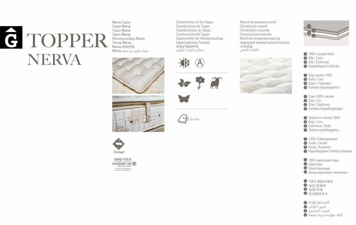 Topper Nerva Tecnic Astral Nature descans qualitat natural i salut junts per mobles Gifreu