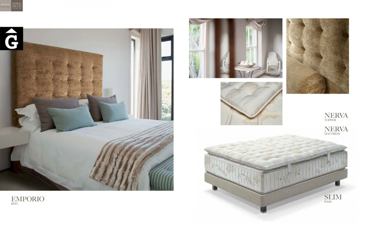 Emporio bed detalls Beds Astral Nature descans qualitat natural i salut junts per mobles Gifreu