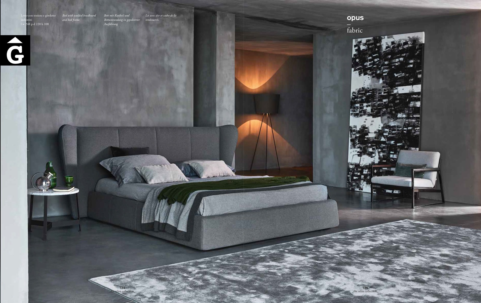 Opus llit imatge general – Ditre Italia llits entapissats disseny i qualitat alta by mobles Gifreu