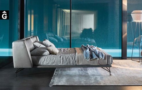 Lennox llit entapissat pell - Ditre Italia llits entapissats disseny i qualitat alta by mobles Gifreu