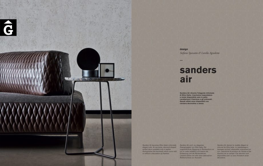 Sanders Air sofa detall - Ditre Italia Sofas disseny i qualitat alta by mobles Gifreu
