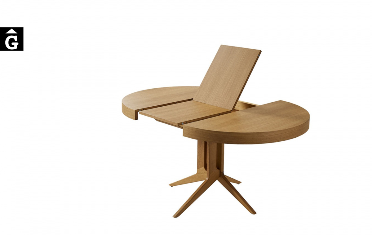 Taula rodona extensible tipus llibre Londres Doos by mobles Gifreu taules i cadires alta qualitat