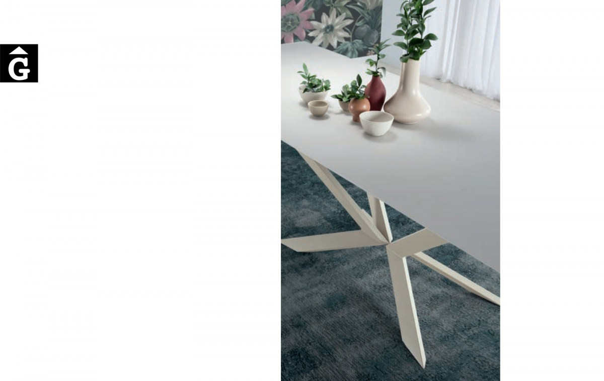 Taula extensible Motion Ramiro Tarazona mobles Gifreu detall pota metall