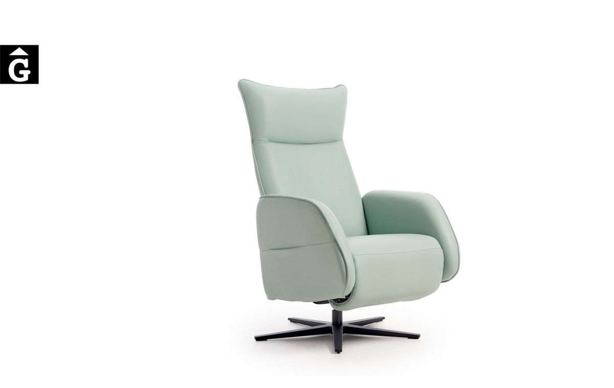Butaca relax Bora peu giratori metall Reys Ordoñez Sofas disseny i qualitat alta by mobles Gifreu