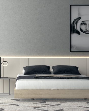Habitació llit gran capçal panel llis Seven | Besform mobles Gifreu Girona qualitat i a mida