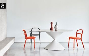 Taula rodona Clessidra disseny de Paolo Vernier per MIDJ | mobles Gifreu | Productes de qualitat
