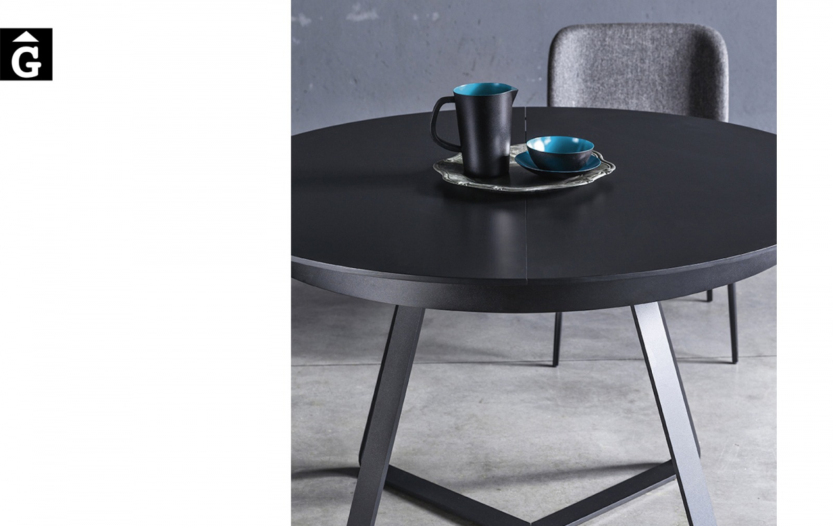 Taula rodona extensible Paul detall | MIDJ | mobles Gifreu | Productes de qualitat