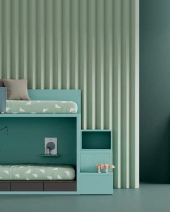 Habitació Juvenil amb llitera Cottage ambient verd I lagrama | mobles Gifreu