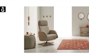 Butaca relax Panda peu central fusta | Reyes Ordoñez Sofas disseny i qualitat alta distribuïdor oficial mobles Gifreu