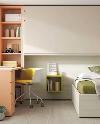 Habitació juvenil amb llit abatible alt | Up & Down | llits abatibles | Pràctics, saludables i segurs | Jotajotape | mobles Gifreu