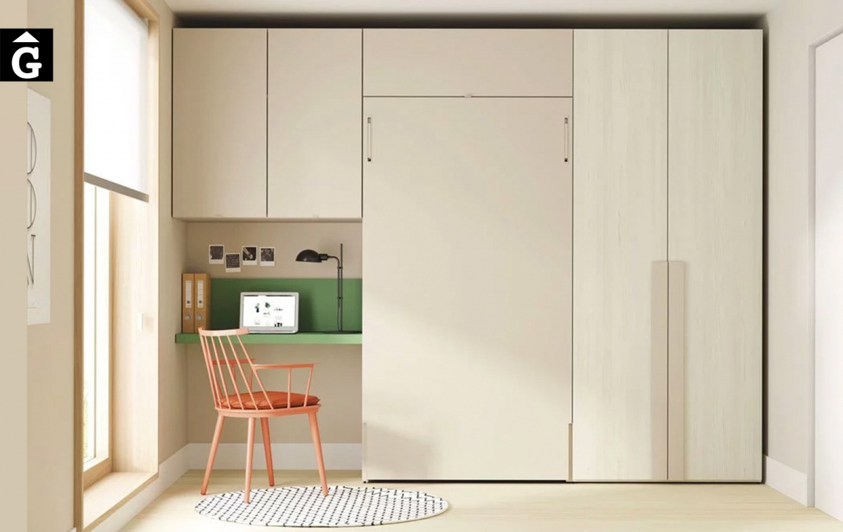 Habitació llit abatible amb escriptori i armari Up & Down | llits abatibles | Pràctics, saludables i segurs | Jotajotape | mobles Gifreu