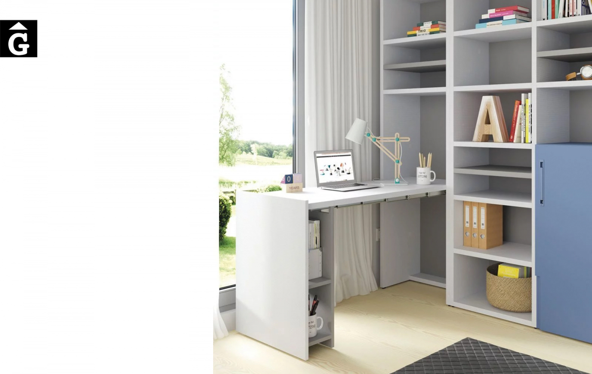 Habitació llit abatible i taula escriptori | desplegat | Oceano | Up & Down | llits abatibles | Pràctics, saludables i segurs | Jotajotape | mobles Gifreu