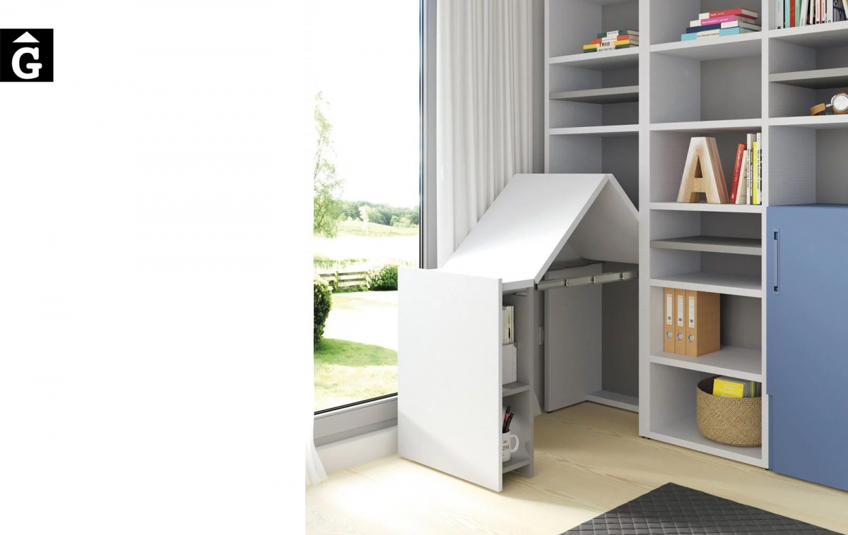 Habitació llit abatible i taula escriptori | extensió | Oceano | Up & Down | llits abatibles | Pràctics, saludables i segurs | Jotajotape | mobles Gifreu