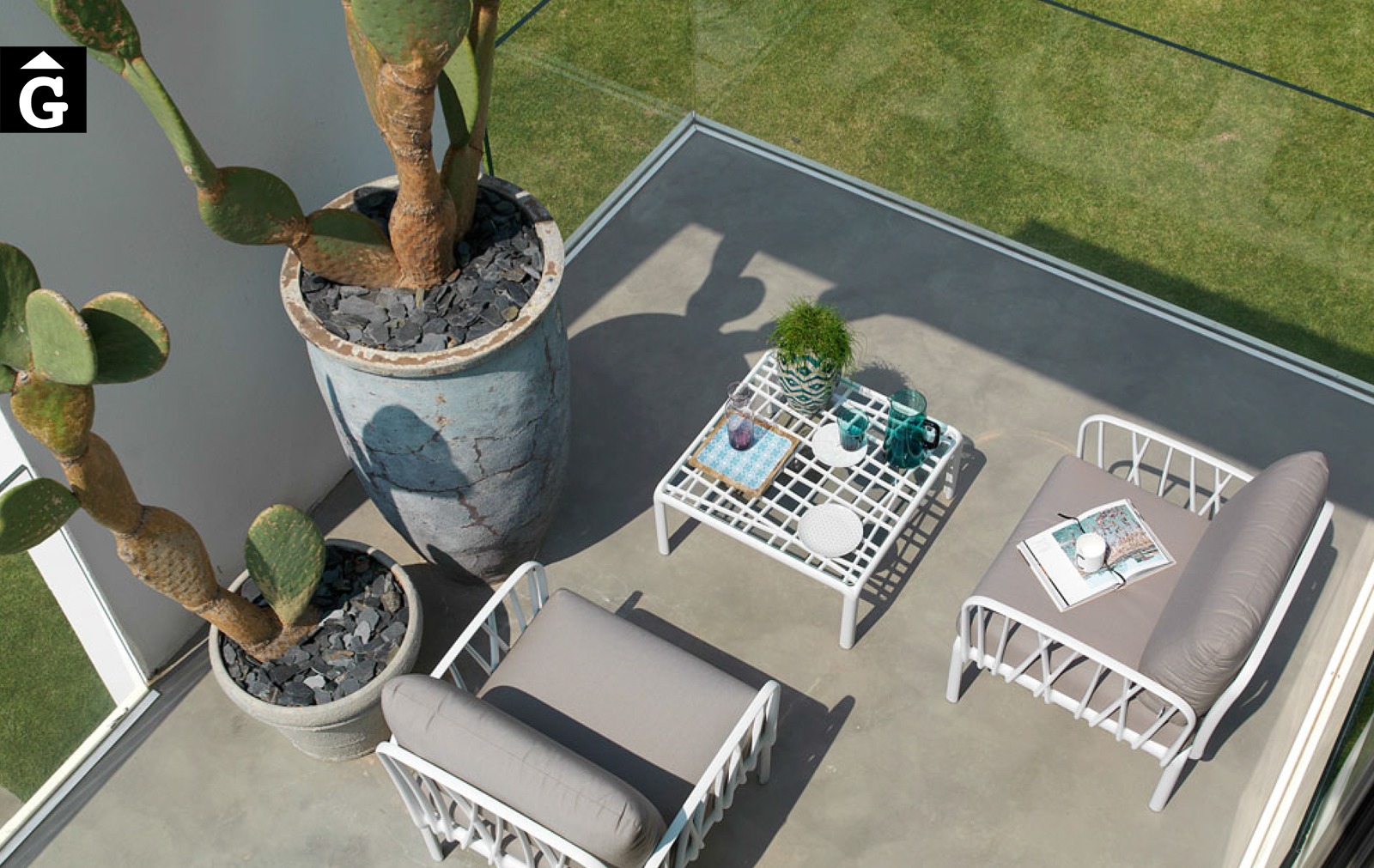 Butaques d’exterior blanques Komodo | Nardi | mobiliari d’exterior amb disseny i a preus perfectes