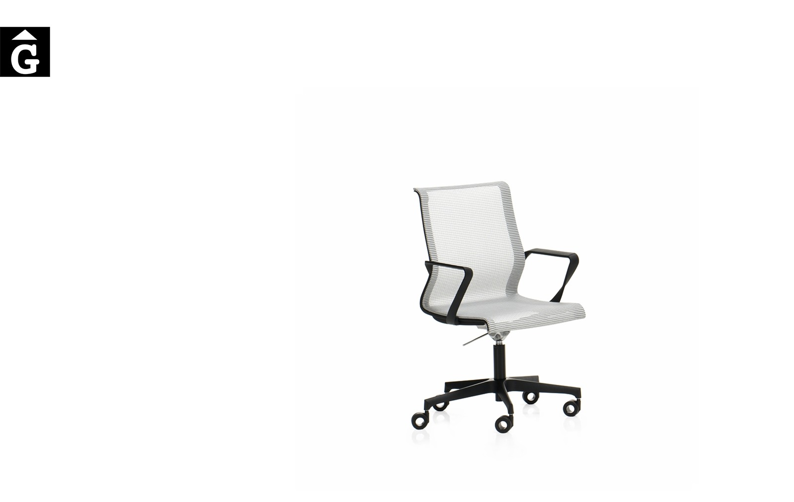 Cadira despatx baixa amb malla X-Light de Dile | vista general | mobiliari d’oficina molt interessant | Dileoffice | mobles Gifreu | botiga | Contract | Mobles nous oficina
