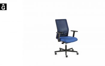 Cadira oficina Equis Negre i blau | Vista Perfil | Dile | mobiliari d'oficina molt interessant | mobles Gifreu | botiga | Contract | Mobles nous oficina