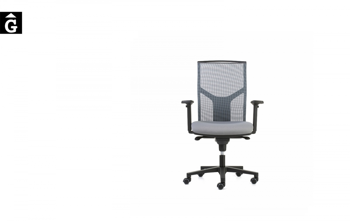 Cadira oficina negra Akita Pro | Vista frontal | Dile | mobiliari d'oficina molt interessant | Dileoffice | mobles Gifreu | botiga | Contract | Mobles nous oficina