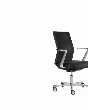 Cadira treball Equis crom i negre | Jorge Pensi | Dile | mobiliari d'oficina molt interessant | mobles Gifreu | botiga | Contract | Mobles nous oficina