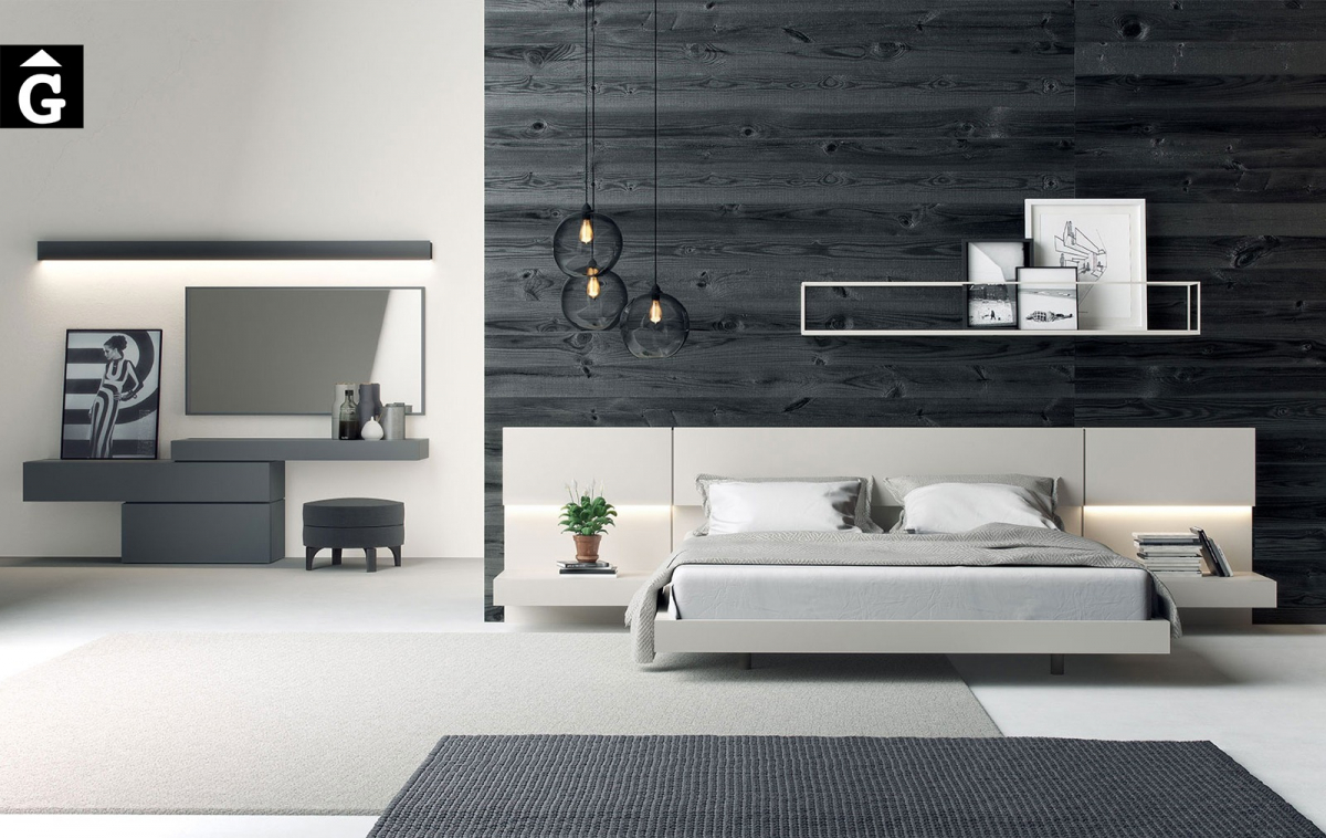 Habitació capçal laca sorra | Besform mobles Gifreu | Mobles de qualitat i a mida | Girona