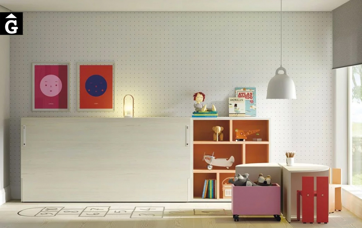 Habitació infantil amb llit abatible tancat Up & Down | llits abatibles | Pràctics, saludables i segurs | Jotajotape | mobles Gifreu