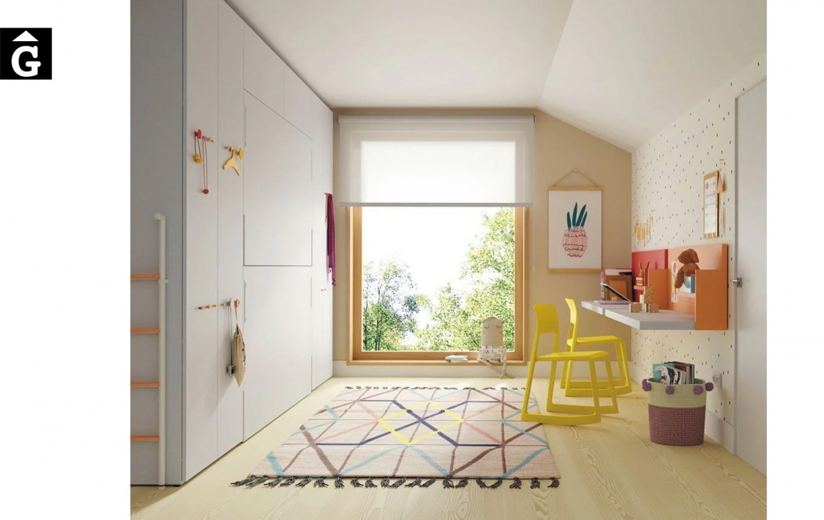 Habitació juvenil amb llitera abatible | Llits tancats Up & Down | llits abatibles | Pràctics, saludables i segurs | Jotajotape | mobles Gifreu
